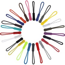 Zipper Pulls, 25 Colors Zipper Tags Strong Nylon Cord, Zipper Pull Repla... - £11.79 GBP