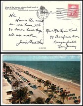 1957 FLORIDA Postcard - Fort Lauderdale to Bergenfield, NJ F21 - £2.33 GBP