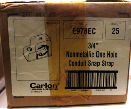 Carlon E978EC CAR Non Metallic Conduit Strap, 3/4&quot; 1 Hole Box of 25 - £37.51 GBP