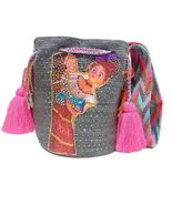 Handmade Wayuu with Beaded Decoration Tote Bag, Woven Mochila, Colombian... - $172.04 CAD