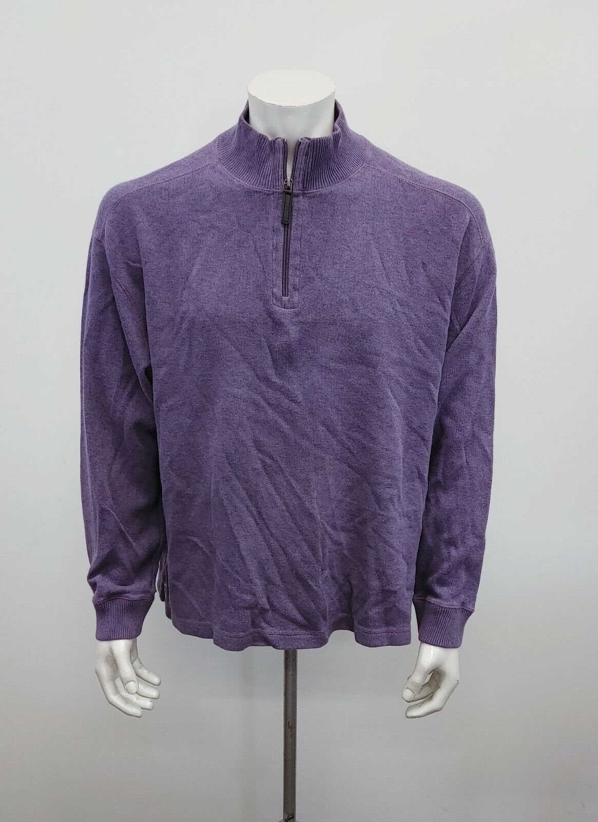 Primary image for PSA Bank Men's 1/4 Zip Up Sweatshirt Size XL Purple Long Sleeve Cotton
