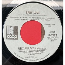 Andy and David Williams I Don&#39;t Know (I Just Do) / Baby Love 45 Pop Prom... - $14.97