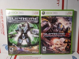 Supreme Commander 1 &amp; 2 (Microsoft Xbox 360, 2008) Complete W/ Manual &amp; ... - £30.78 GBP