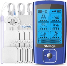 NURSAL TENS EMS Unit Muscle Stimulator for Pain Relief Therapy, Electric 24 Mode - £53.54 GBP