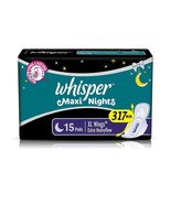 Whisper Maxi Nights Sanitary Pads for Women, XL, 15 Napkins Free Shipping - $16.16 CAD