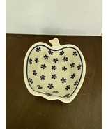 Boleslawiec Polish Pottery Apple Shaped Floral Trinket Bowl/Dish - €11,10 EUR