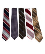 Lot of 5 Vintage Men&#39;s Neckties Striped Ties Assorted - $370.83 MXN