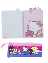 Hello Kitty Tab Journal + Pencil Case BUNDLE School Notebook Kuromi Kero... - $17.44