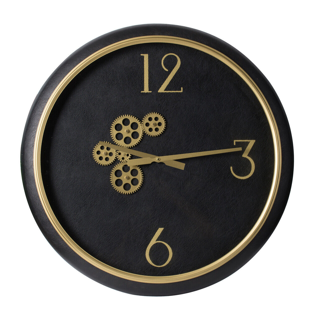 Black & Gold Gear Wall Clock D24.5" - $218.79
