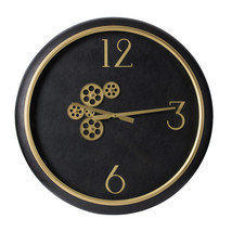 Black &amp; Gold Gear Wall Clock D24.5&quot; - $218.79