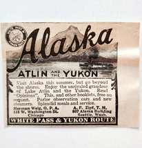 1917 Alaska Steamer White Pass Yukon Route Advertisement WW1 Era Ships E98G - $19.99