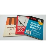 Vintage ALL PURPOSE Writing Pads 6x9 RULED 100 sheets ea CVS, MEAD, ZAYRE - £12.49 GBP