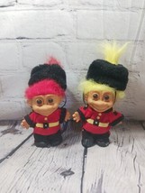 Vtg British Troll Doll Palace Guard 5&quot;International Around the World Lot/2 90s - £11.67 GBP
