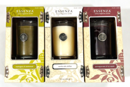 NEW ~ 3 Essenza Luxury Fragrance Candles - 6.5 oz Each - Glass Jar - £14.93 GBP