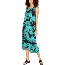 Alfani Womens Knit Printed Tulip Hem Maxi Dress Simple Palm Size XL NWT - £50.21 GBP