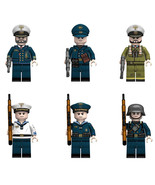 6Pcs WW2 German Navy Minifigures Obermaat U-boat Commander Gefreiter Min... - $20.89