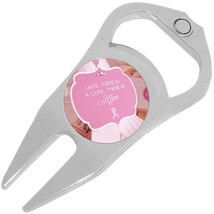 Hope Pink Ribbon Breast Cancer Golf Ball Marker Divot Repair Tool Bottle Opener - £9.19 GBP