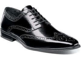 Stacy Adams Tinsley Wingtip Oxford Mens Shoes Black Lace Up 25092-001 - £107.90 GBP