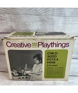 VINTAGE New CREATIVE PLAYTHINGS CHILD SIZED POT AND PAN SET 1969 WITH BOX - $74.24