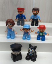 Lego Duplo figure lot Farm Animal Woman Mom Bearded Dad Girl Boy Black C... - £27.23 GBP