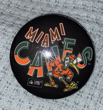 Vintage University Of Miami Hurricanes Canes Pin Button Collegiate Licensed - £10.07 GBP