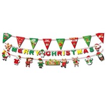 Christmas decorations indoor banners santa claus elves reindeer snowman 3 pack - £5.23 GBP