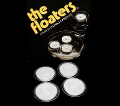VINTAGE 4 FLOATING CANDLES 47 YRS OLD THE FLOATERS CAPE CODE USA WHITE W... - $291.43 MXN