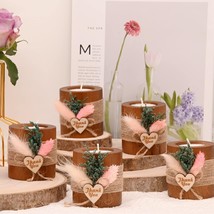 Christmas New Year Gifts Wedding Favors Baptism Favors Set of 8 Wooden Cylinder  - £56.83 GBP