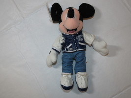 The Disney Store  Mini Bean Bag Letterman Mickiy 8&quot; Class of &#39;01 Pre owned - £10.12 GBP