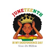 Juneteenth Thermal Sticker For Clothing  On Transfer  For Women And Men T-Shirt  - £38.96 GBP