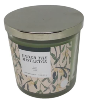 Spice Herbal Cedar Candle Under Mistletoe 14 oz Glass Jar Green Sonoma G... - $24.70