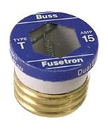 Bussmann BP/T-15 15 Amp Type T Time-Delay Dual-Element Edison Base Plug ... - €19,52 EUR