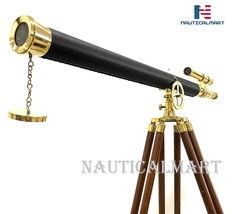 NauticalMart Floor Standing Solid Brass Leather Griffith Astro Telescope... - £148.28 GBP