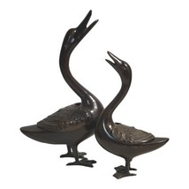 Antique Japanese Bronze Goose Incense Burners SET OF 2 - £1,226.38 GBP