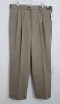 Nordstrom Mens Pants Taupe Smartcare Wrinkle-Free Cuffed Cotton Size 38 x 31 - £29.51 GBP