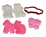 Plastic Cookie Cutters Cat Butterfly Dinosaur Car and more 6 pc lot - $7.97