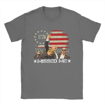 Funny 2024 Trump Shooting Fight for America T Shirt for Men Women 100% C... - $13.77+