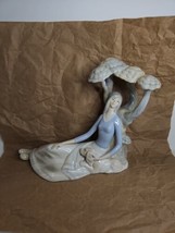 Porcelanas Miquel Requena Made In Spain Girl With Her Dog Under A Tree... - $84.14