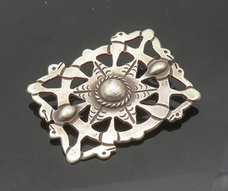 TAXCO 925 Sterling Silver - Vintage Antique Etched Star Brooch Pin - BP8138 - £62.21 GBP