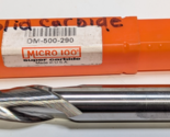NEW MICRO 100  DM 500-290 1/2" SOLID CARBIDE 2 FLUTE DRILL MILL 90 DEGREE - $72.26