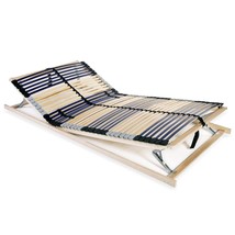 Slatted Bed Base with 42 Slats 7 Zones 140x200 cm - £121.08 GBP