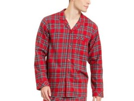 allbrand365 designer Mens Brinkley Plaid Pajama Top Only,1-Piece,Large,Red - £39.22 GBP