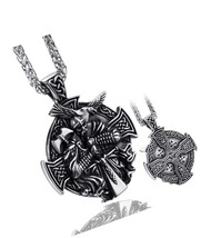 Viking Oidn Stainless Steel Necklace for Men - £38.24 GBP