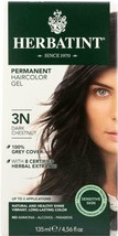 NEW Herbatint Permanent Hair Dye Color Gel - 3N - Dark Chestnut Haircolor - £19.58 GBP