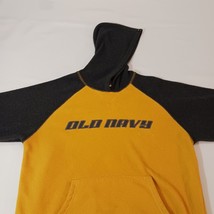 Old Navy 94 Men's Yellow & Black Fleece Pullover Hoodie Sweatshirt Size 12 image 7