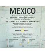 1973 Mexico Central America Map Double Sided National Geographic 22 x 34... - $55.76 CAD