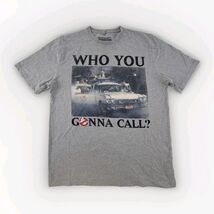Ghostbusters Graphic T Shirt Sz M Fits Like L Gray Short Sleeve Movie Logo - $16.98