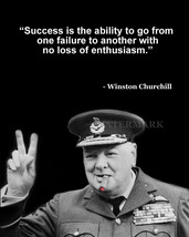 Winston Churchill Quote Success Is The Ability To Go From One Failure Photo 8X10 - £6.49 GBP