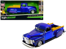 1950 Chevrolet 3100 Pickup Truck Lowrider Candy Blue w Graphics Lowriders Series - $40.17