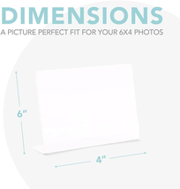 Photo Booth Frames - 6X4 Inch Clear Acrylic Display, Slanted Back Horizontal Pic - £20.01 GBP